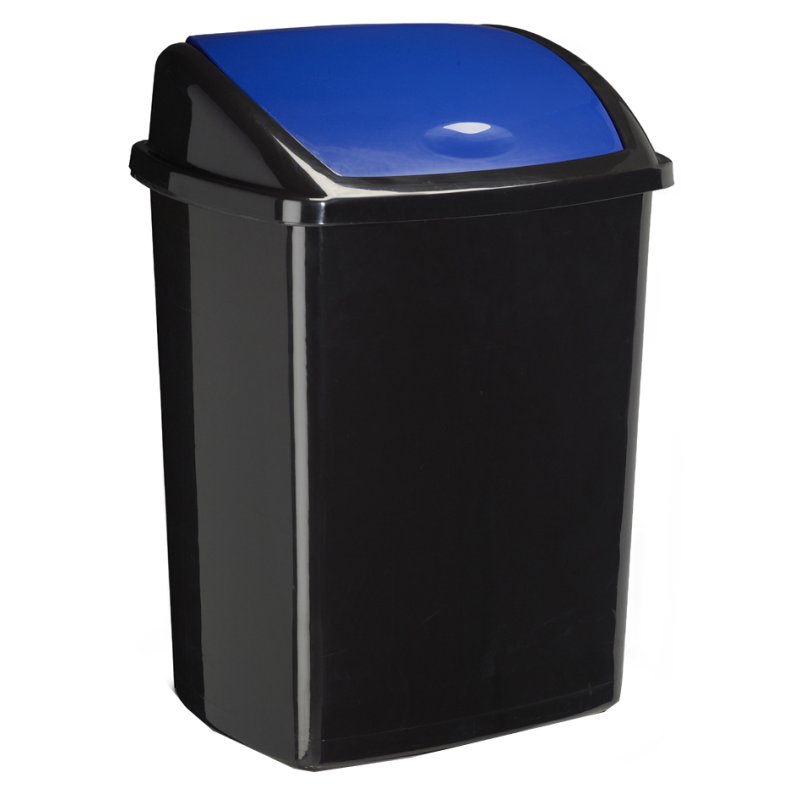 cep afvalbak ROSSIGNOL, inwerpklep, 50 liter, blauw